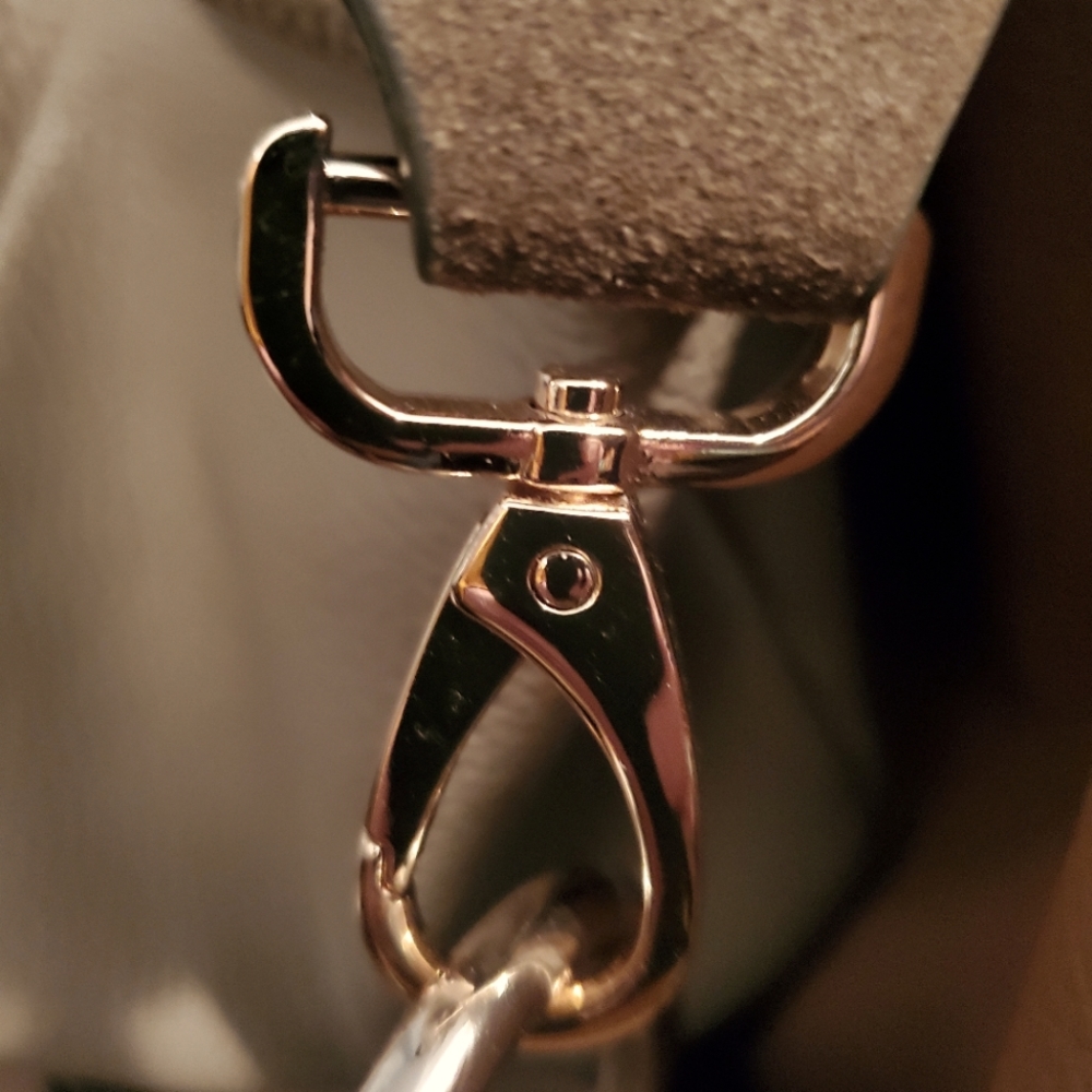 LIEBESKIND Berlin Ravenna Amal Olive Green Gold Ring Handle Cross body Bag Purse - Picture 7 of 16